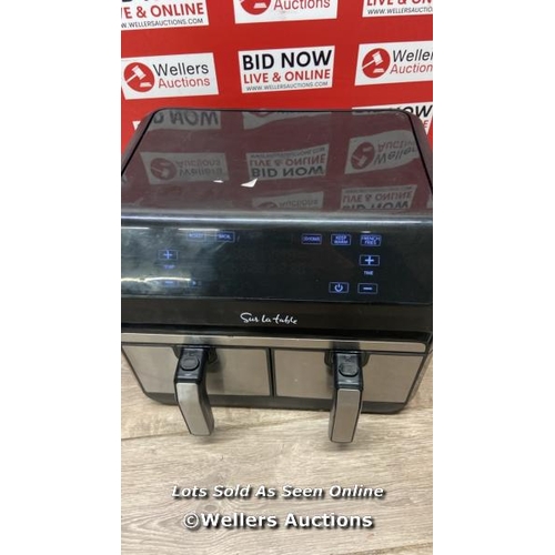 2235 - SUR LA TABLE AIR FRYER WITH X2 3.8L DRAWERS / SIGNS OF USE/ POWERS UP / B23