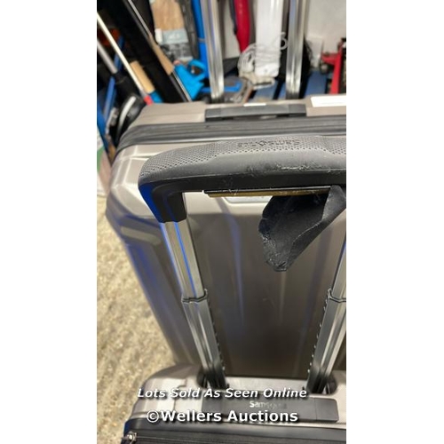 2250 - SAMSONITE ENDURE 2PC. HARDSIDE LUGGAGE SET / COMBINATION UNLOCKED (000) HANDLE DAMAGED SEE IMAGES / ... 