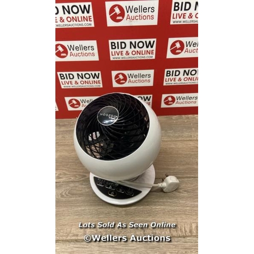 2267 - IRIS WOOZOO DESK FAN / APPEARS NEW / PLUG IS DAMAGED / SEE IMAGES / B27