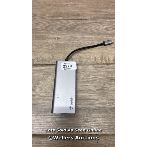 2270 - BELKIN USB-C MULTIMEDIA HUB / MINIMAL SIGNS OF USE