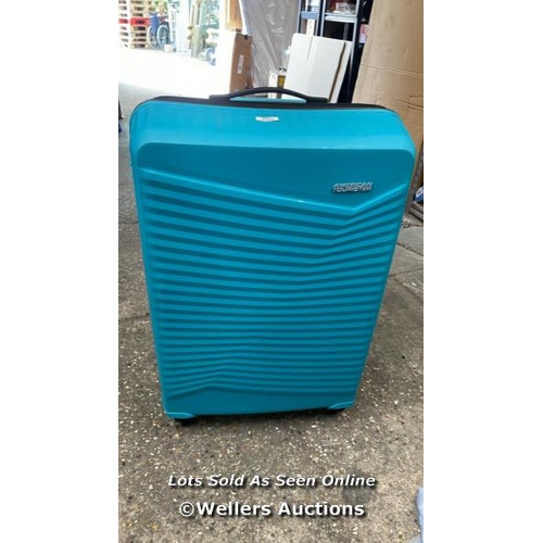 2283 - AMERICAN TOURISTER JETDRIVER LARGE 4 WHEEL SPINNER CASE / SIGNS OF USE / COMBINATION LOCKED / A23