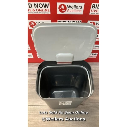 3021 - CURVER 10L KITCHEN RECYCLING LIFT TOP BIN GREY / APPEARS NEW / H8