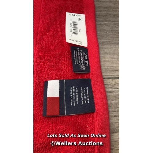 3080 - TOMMY HILFIGER MODERN AMERICAN SOLID HAND TOWEL, 16 X 26 INCHES / NEW OPEN PACKAGING / H13