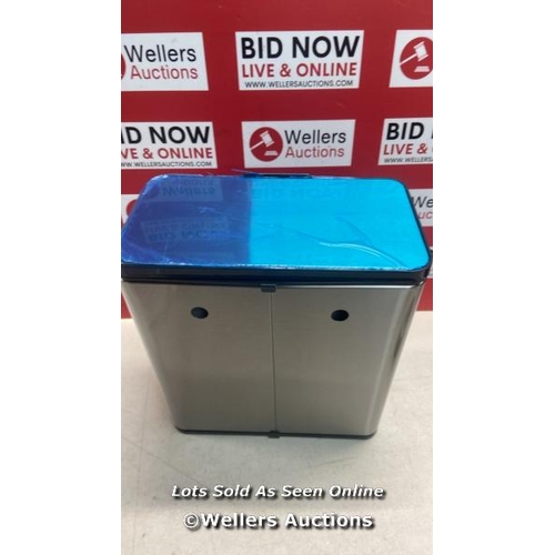 3103 - ADDIS FOOD WASTE COMPOST RECYCLER CADDY EASY HANG WITH LIFTING LID, STAINLESS STEEL, 7 LITRE, 518721... 