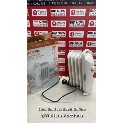 3104 - WARMLITE MINI OIL FILLED RADIATOR 650W / H18