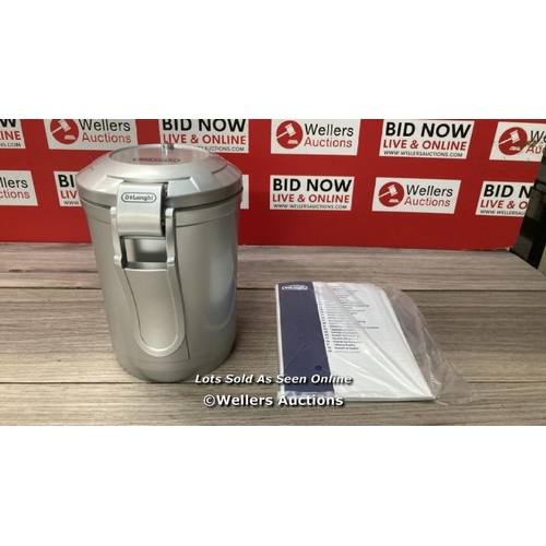 3116 - DE'LONGHI 5513290061 500G VACUUM COFFEE CANISTER / APPEARS NEW / SEE IMAGES / H19