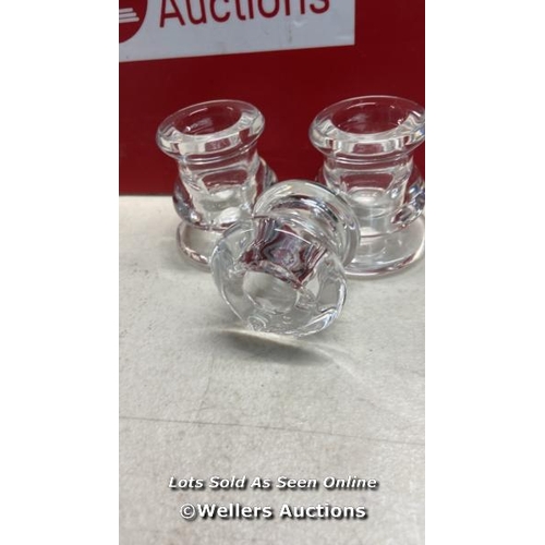 3128 - CLEAR GLASS CANDLE TAPER HOLDERS, AONGRAY DECORATIVE CANDLESTICK HOLDERS SETNFOR WEDDING, FESTIVAL, ... 