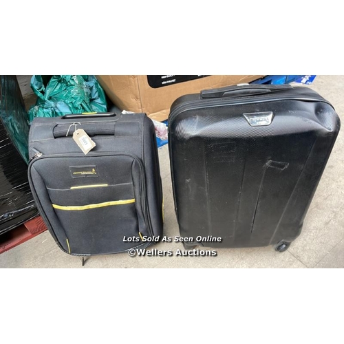 3805 - X2 PRE-OWNED SUITCASES INCL. JOHNNIE WALKER