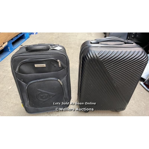 3814 - X2 PRE-OWNED SUITCASES INCL. DUNLOP