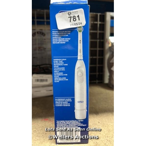 781 - 2X PACK ORAL B ELECTRIC TOOTH BRUSH