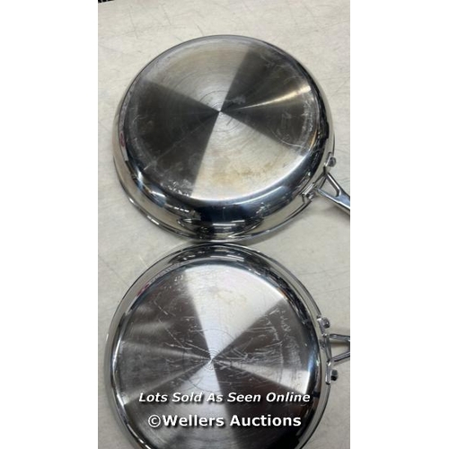 786 - MASTERPRO STAINLESS STEEL ALUMINIUM FRYING PANS