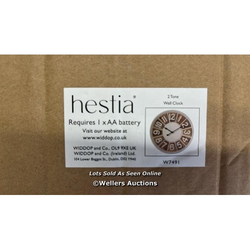 938 - HESTIA 2 TONE WALL CLOCK