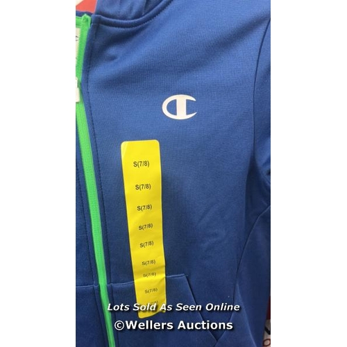 101 - CHILDRENS NEW CHAMPION FULL ZIP HOODY / 7-8YRS