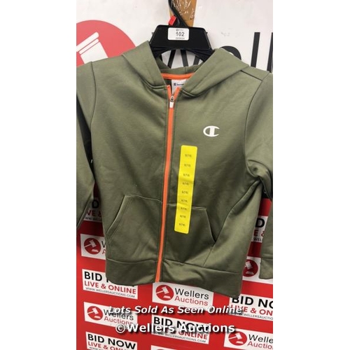 102 - CHILDRENS NEW CHAMPION FULL ZIP HOODY / 7-8YRS