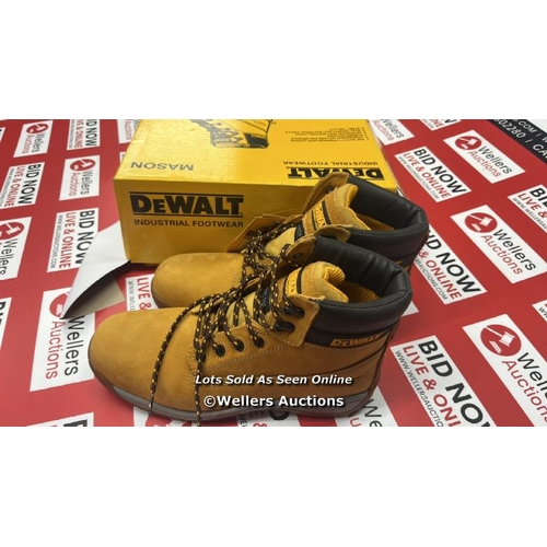 120 - GENTS NEW DEWALT MASON STEEL TOE WORK BOOTS / UK 11