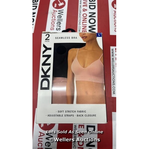 125 - LAIDES NEW DKNY 2 PACK SEAMLESS BRA - L