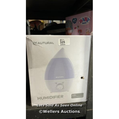 325 - COOL MIST HUMIDIFIER, ULTRASONIC HUMIDIFIERS