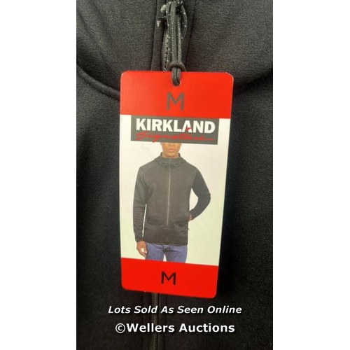 75 - GENTS NEW KIRKLAND SIGNATURE HOODED FLEECE JACKET / M