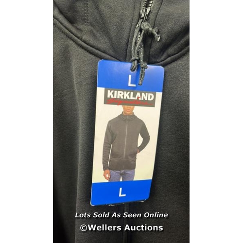 77 - GENTS NEW KIRKLAND SIGNATURE HOODED FLEECE JACKET / L