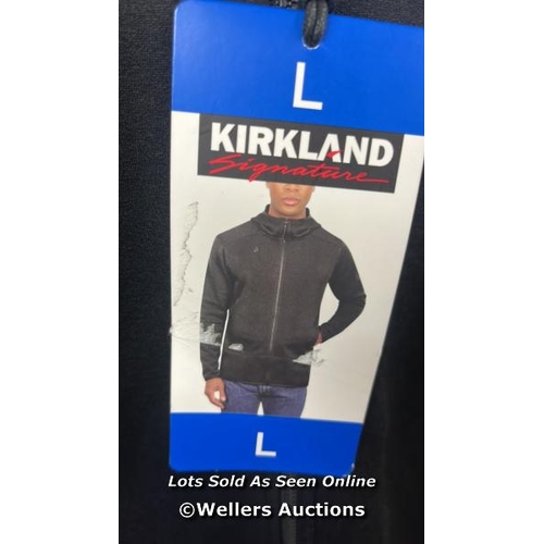 78 - GENTS NEW KIRKLAND SIGNATURE HOODED FLEECE JACKET / L