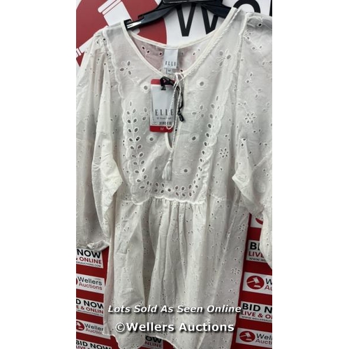 81 - LADIES NEW ELLE WHITE BEACH DRESS / M