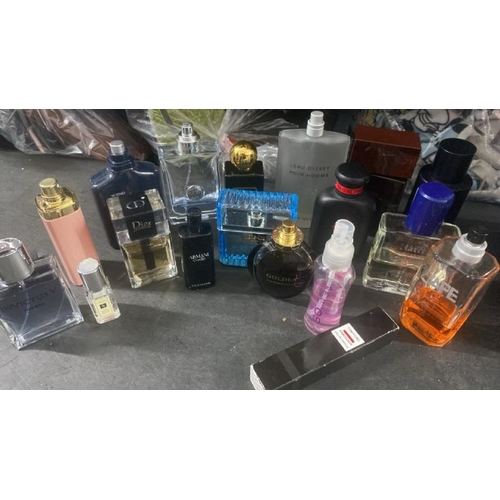 6456 - BAG OF PART USED PERFUMES AND FRAGRANCES INCL. ZARA, DIOR, VERSACE AND ISSEY MIYAKE