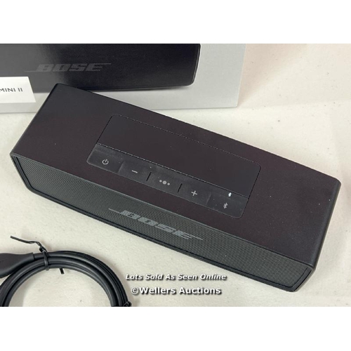 1002 - BOSE SOUNDLINK MINI 2 SE SPEAKER / POWERS UP & CONNECTS VIA BLUETOOTH WITH SOUND / MINIMAL SIGNS OF ... 