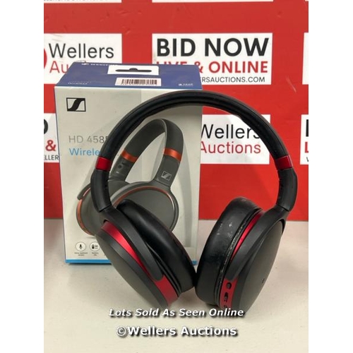 1004 - SENNHEISER HD 458BT WIRELESS HEADPHONES / POWERS UP BUT DOESN'T HOLD CHARGE / SIGNS OF USE / NOT FUL... 