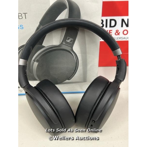 1005 - SENNHEISER HD 450BT WIRELESS HEADPHONES / POWERS UP & CONNECTS VIA BLUETOOTH WITH SOUND / SIGNS OF U... 