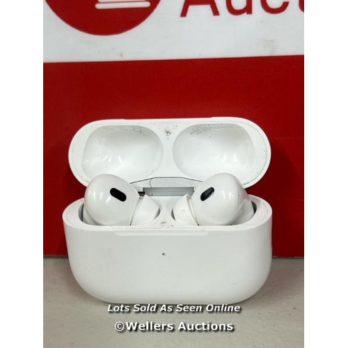 1009 - APPLE AIRPODS PRO (2ND GEN) / MQD83ZM/A / MAGSAFE CHARGING CASE WITH LANYARD LOOP / POWERS UP & CONN... 