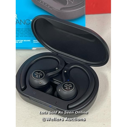 1011 - JLAB EPIC AIR SPORT ANC TRUE WIRELESS EARBUDS IN BLACK / POWERS UP & CONNECTS VIA BLUETOOTH WITH SOU... 