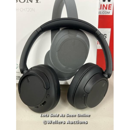 1012 - SONY WHCH720NB NOISE CANCELLING OVEREAR HEADPHONES / POWERS UP & CONNECTS VIA BLUETOOTH WITH SOUND /... 