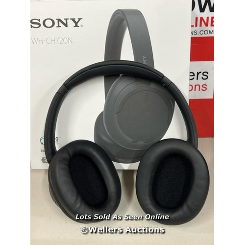 1012 - SONY WHCH720NB NOISE CANCELLING OVEREAR HEADPHONES / POWERS UP & CONNECTS VIA BLUETOOTH WITH SOUND /... 