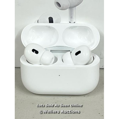 1036 - APPLE AIRPODS PRO (2ND GENERATION)(USB-C), MTJV3ZM/A / POWERS UP & CONNECTS VIA BLUETOOTH WITH SOUND... 