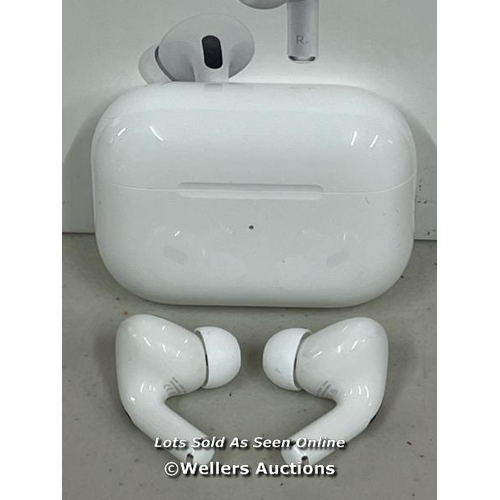 1036 - APPLE AIRPODS PRO (2ND GENERATION)(USB-C), MTJV3ZM/A / POWERS UP & CONNECTS VIA BLUETOOTH WITH SOUND... 