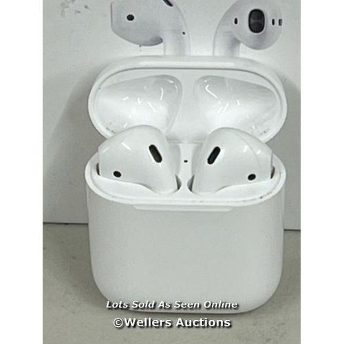 1038 - APPLE AIRPODS / 2ND GEN / WITH CHARGING CASE / MV7N2ZMA / NO POWER / SIGNS OF USE / WITH CHARGER / S... 