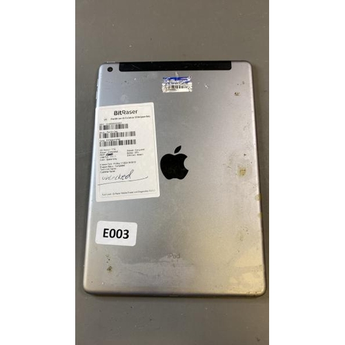 9591 - APPLE IPAD - 6TH GEN / A1954, 32GB, SERIAL: F9FX98HPJF88 - ICLOUD UNLOCKED AND FACTORY SETTINGS REST... 