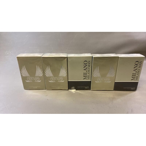 9693 - X3 NEW MILANO MAN TRIUMPH EAU DE TOILETTE 50ML AND X2 NEW MILANO MILANO MAN EAU DE TOILETTE 50ML