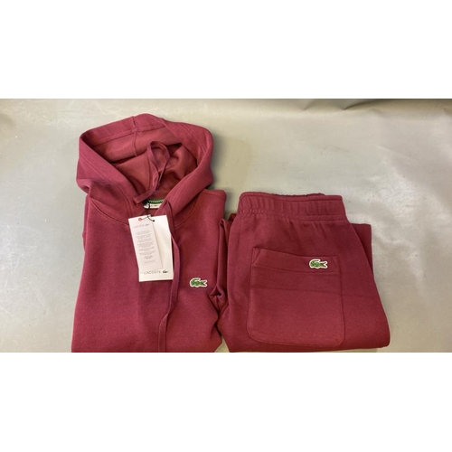 9740 - X1 NEW LACOSTE HOODIE SIZE 40 AND X1 LACOSTE TROUSERS SIZE 40