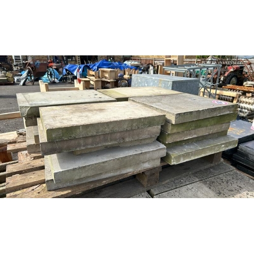 1002 - APPROX 4 SQ. METRES OF SANDSTONE PAVING / ALL LOTS ARE LOCATED IN SL0 9LG, REGRETFULLY WE DO NOT OFF... 