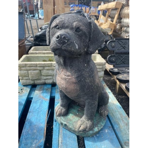 1013 - A PAINTED STATUE OF A DOG, 44CM (H) / ALL LOTS ARE LOCATED IN SL0 9LG, REGRETFULLY WE DO NOT OFFER S... 