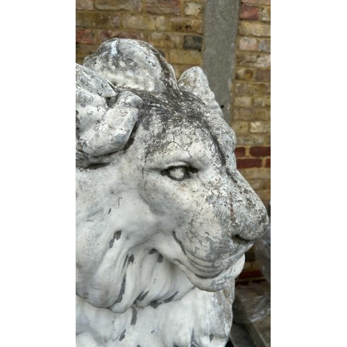 1073 - A MAJESTIC STONE LION, 141CM (H) X 100CM (D) / ALL LOTS ARE LOCATED IN SL0 9LG, REGRETFULLY WE DO NO... 