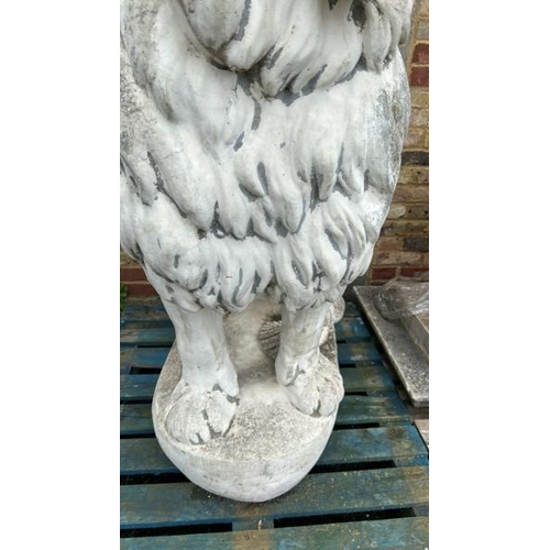 1073 - A MAJESTIC STONE LION, 141CM (H) X 100CM (D) / ALL LOTS ARE LOCATED IN SL0 9LG, REGRETFULLY WE DO NO... 