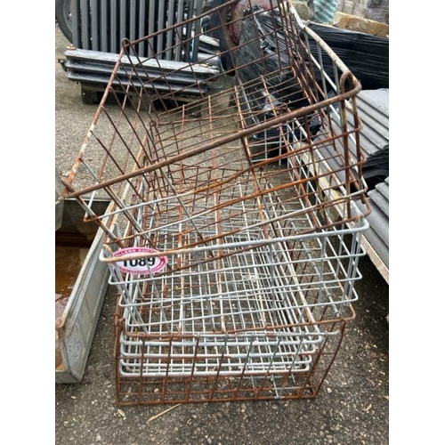 1089 - THREE WIRE CRATES / ALL LOTS ARE LOCATED IN SL0 9LG, REGRETFULLY WE DO NOT OFFER SHIPPING, BUYERS MU... 