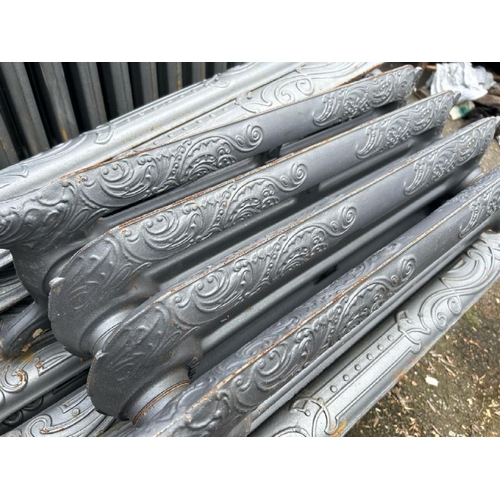 1090 - A PALLET OF EIGHT ORNATE CAST IRON RADIATORS, 66CM (H) X 80CM (L) / ALL LOTS ARE LOCATED IN SL0 9LG,... 