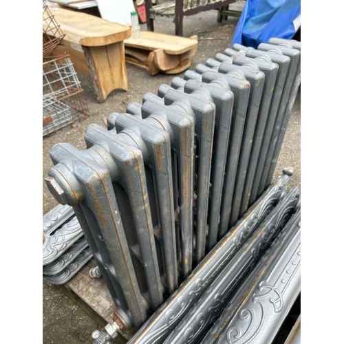 1090 - A PALLET OF EIGHT ORNATE CAST IRON RADIATORS, 66CM (H) X 80CM (L) / ALL LOTS ARE LOCATED IN SL0 9LG,... 