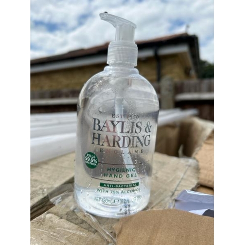 1095 - A PALLET OF BAYLIS AND HARDING HAND SANITISER, 6 X 480ML PER BOX, APPROX X100 BOXES ON PALLET / ALL ... 