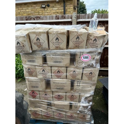 1095 - A PALLET OF BAYLIS AND HARDING HAND SANITISER, 6 X 480ML PER BOX, APPROX X100 BOXES ON PALLET / ALL ... 