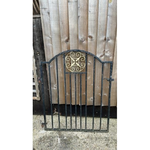 1102 - A SET OF ORNATE DRIVEWAY GATES, 'EWELL LODGE', EACH SECTION APPROX 283CM (W) X 183CM AT HIGHEST POIN... 