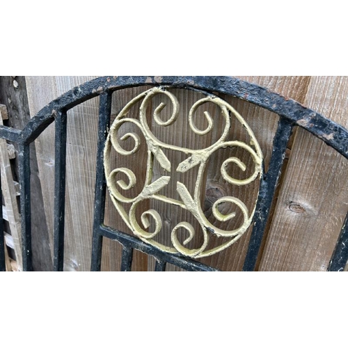 1102 - A SET OF ORNATE DRIVEWAY GATES, 'EWELL LODGE', EACH SECTION APPROX 283CM (W) X 183CM AT HIGHEST POIN... 